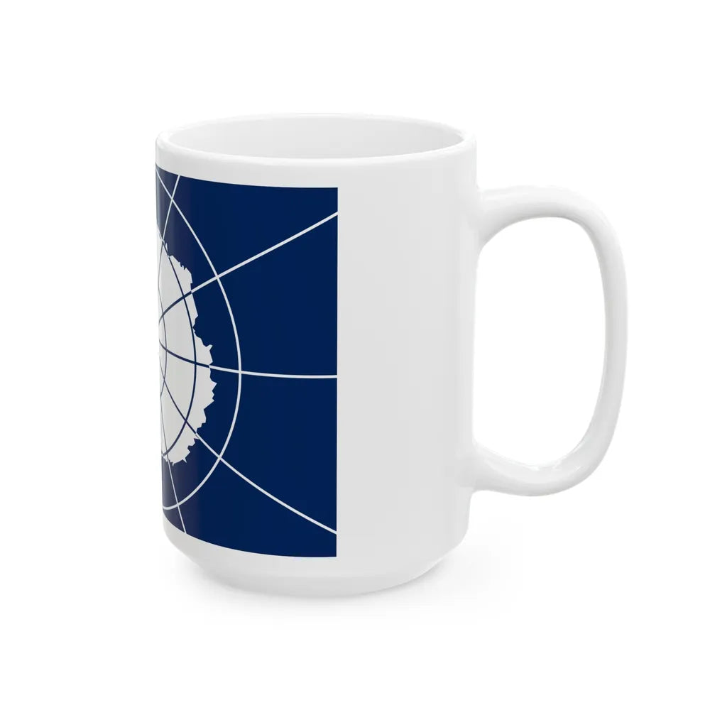 Flag of Antarctic Treaty - White Coffee Mug-Go Mug Yourself