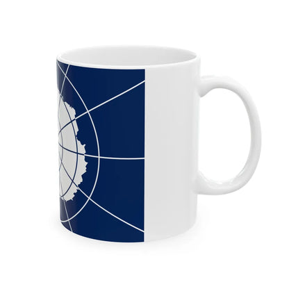 Flag of Antarctic Treaty - White Coffee Mug-Go Mug Yourself