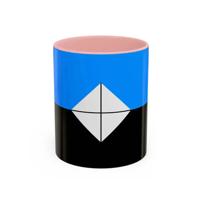 Flag of Antarctic Vexillological Association - Accent Coffee Mug 11oz Pink - Go Mug Yourself