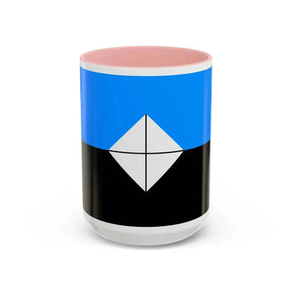 Flag of Antarctic Vexillological Association - Accent Coffee Mug 15oz Pink - Go Mug Yourself