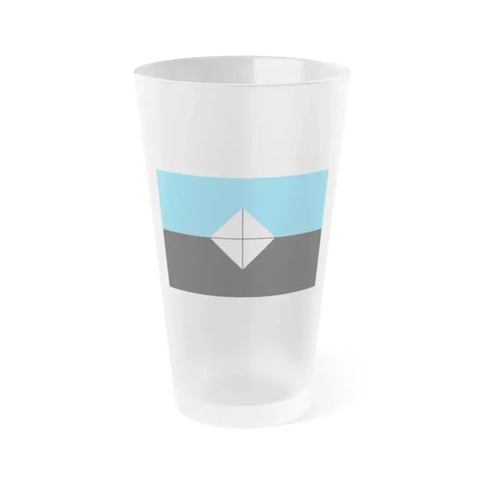 Flag of Antarctic Vexillological Association - Frosted Pint Glass 16oz 16oz Frosted - Go Mug Yourself
