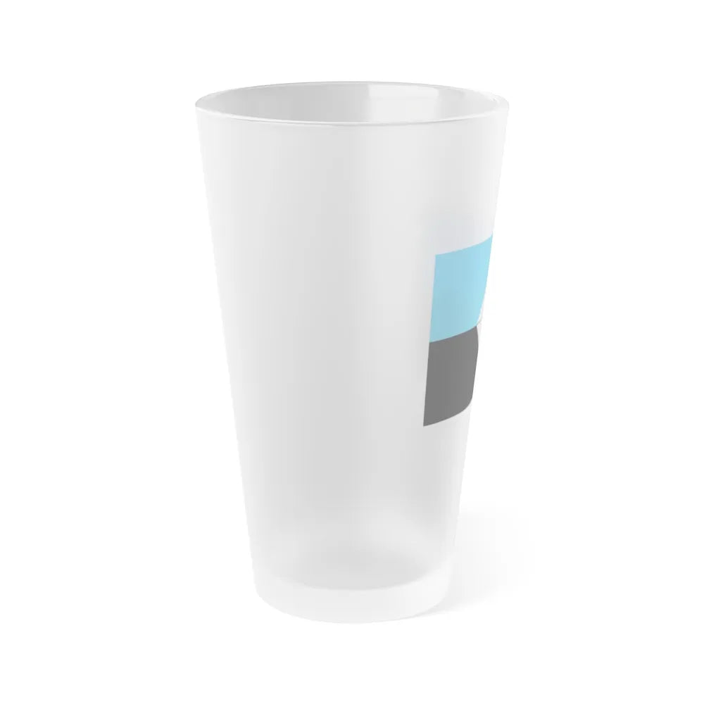 Flag of Antarctic Vexillological Association - Frosted Pint Glass 16oz-Go Mug Yourself