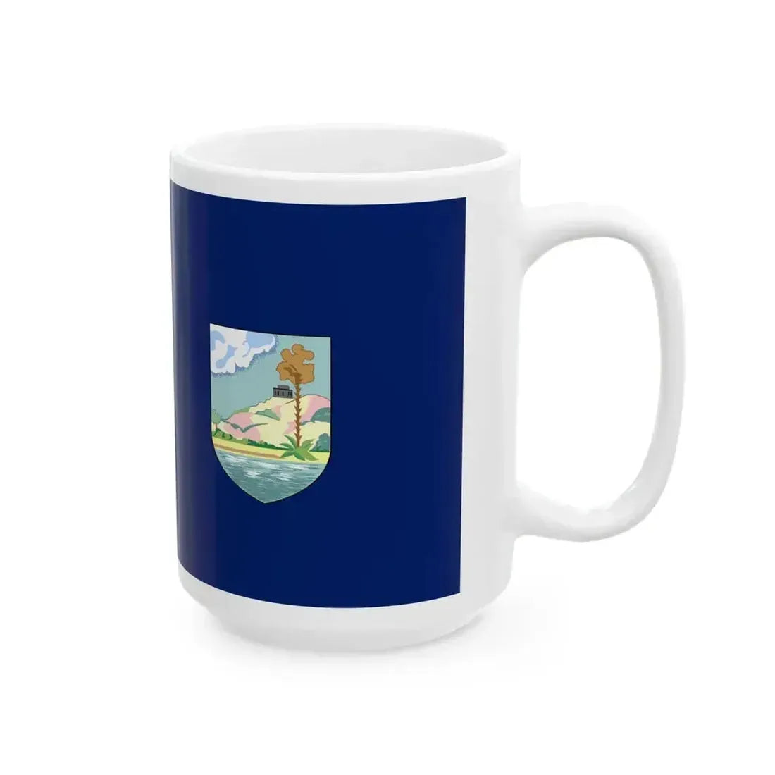 Flag of Antigua and Barbuda 1962-1967 (Antigua and Barbuda) White Coffee Mug - Go Mug Yourself
