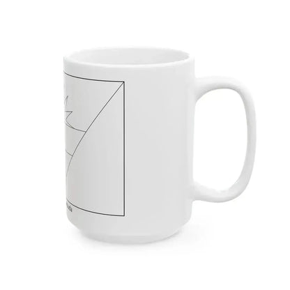 Flag of Antigua and Barbuda colouring page (Antigua and Barbuda) White Coffee Mug - Go Mug Yourself