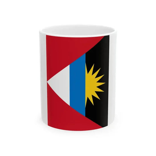 Flag of Antigua and Barbuda vertical (Antigua and Barbuda) White Coffee Mug 11oz - Go Mug Yourself