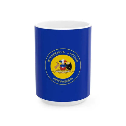 Flag of Antofagasta Region Chile (Chile) White Coffee Mug 15oz - Go Mug Yourself
