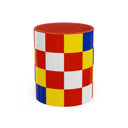 Flag of Antwerp Belgium - Accent Coffee Mug 11oz Red - Go Mug Yourself