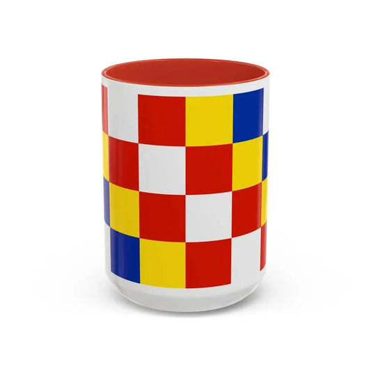 Flag of Antwerp Belgium - Accent Coffee Mug 15oz Red - Go Mug Yourself