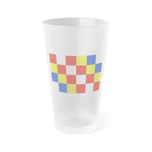 Flag of Antwerp Belgium - Frosted Pint Glass 16oz 16oz Frosted - Go Mug Yourself
