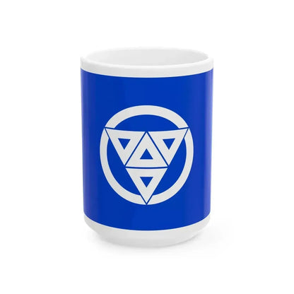 Flag of Aogashima Tokyo (Japan) White Coffee Mug 15oz - Go Mug Yourself