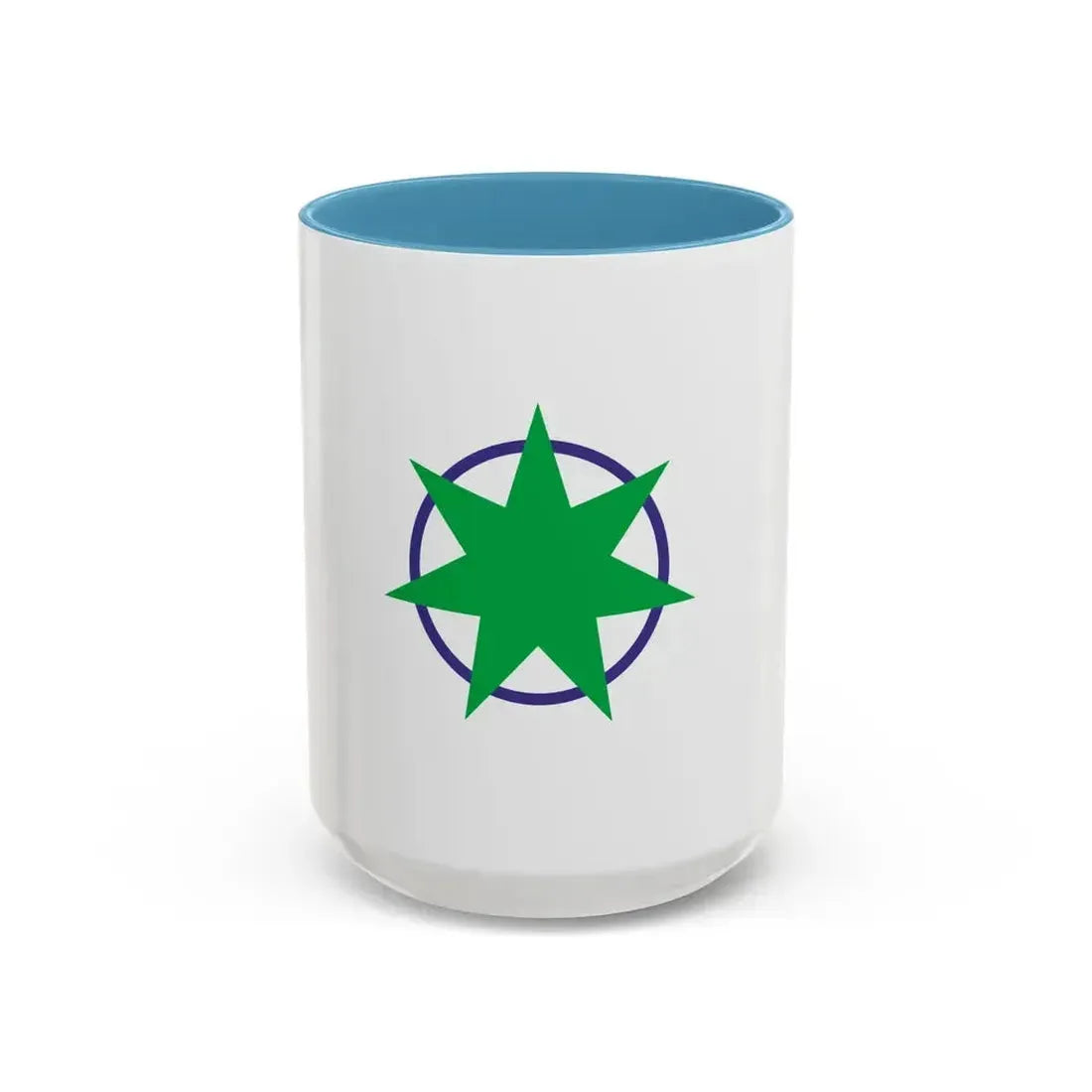 Flag of Aomori Aomori Japan - Accent Coffee Mug 15oz Light Blue - Go Mug Yourself