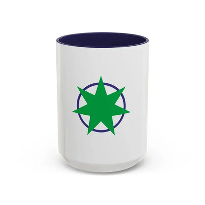 Flag of Aomori Aomori Japan - Accent Coffee Mug 15oz Navy - Go Mug Yourself