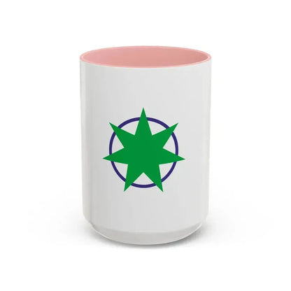 Flag of Aomori Aomori Japan - Accent Coffee Mug 15oz Pink - Go Mug Yourself