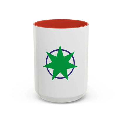 Flag of Aomori Aomori Japan - Accent Coffee Mug 15oz Red - Go Mug Yourself