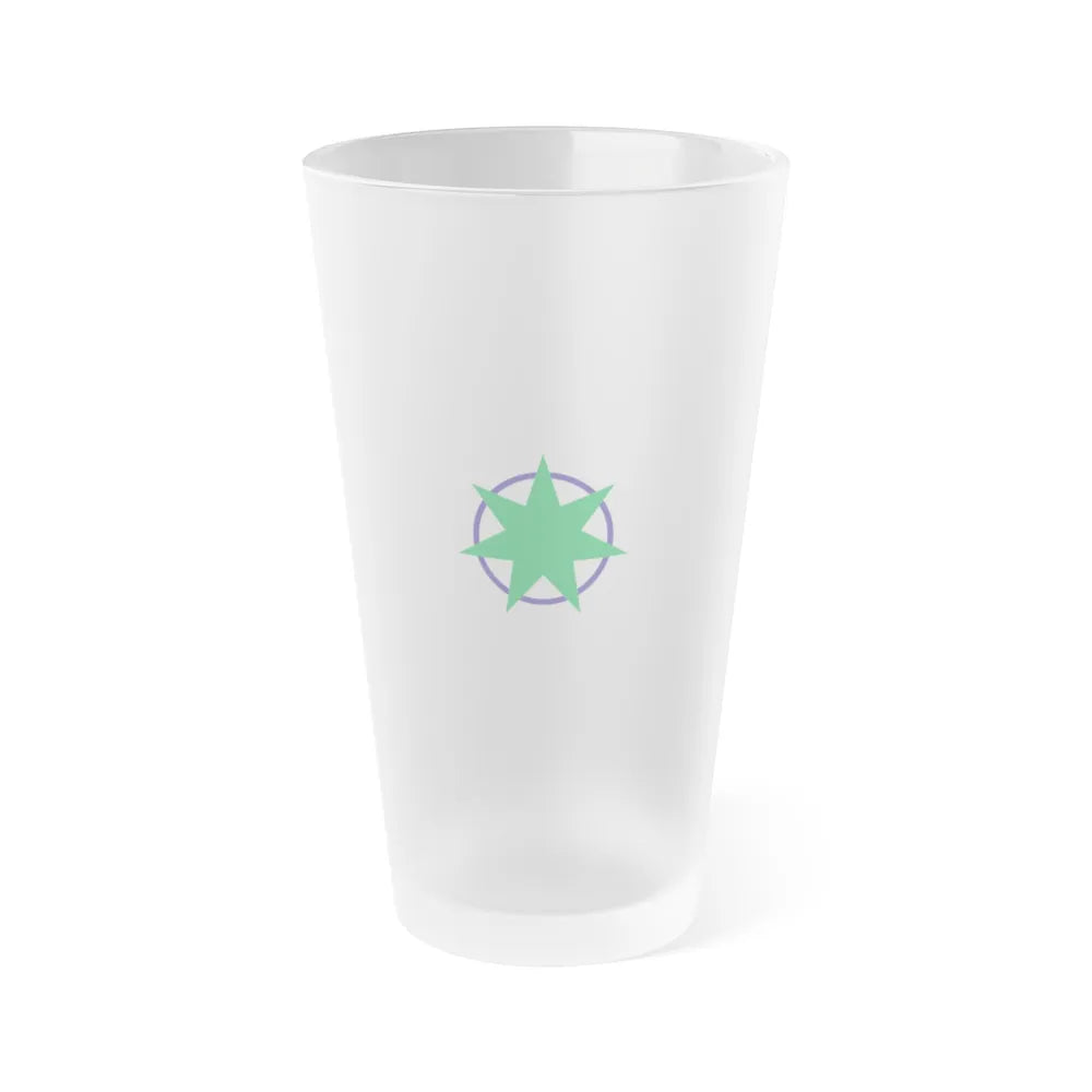 Flag of Aomori Aomori Japan - Frosted Pint Glass 16oz-16oz-Frosted-Go Mug Yourself