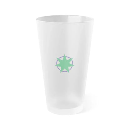 Flag of Aomori Aomori Japan - Frosted Pint Glass 16oz 16oz Frosted - Go Mug Yourself