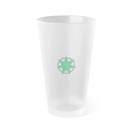 Flag of Aomori Aomori Japan - Frosted Pint Glass 16oz 16oz Frosted - Go Mug Yourself