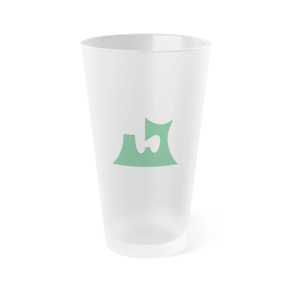 Flag of Aomori Prefecture Japan - Frosted Pint Glass 16oz-16oz-Frosted-Go Mug Yourself