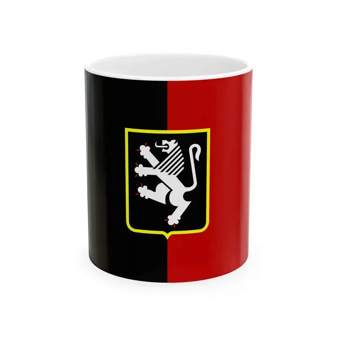 Flag of Aosta Valley Variant (Italy) White Coffee Mug 11oz - Go Mug Yourself