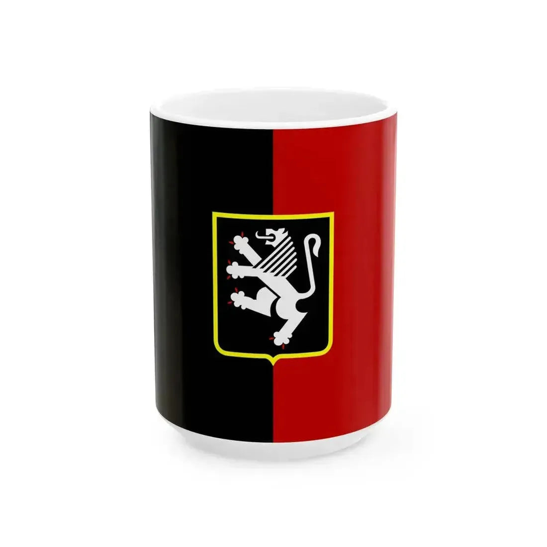Flag of Aosta Valley Variant (Italy) White Coffee Mug 15oz - Go Mug Yourself