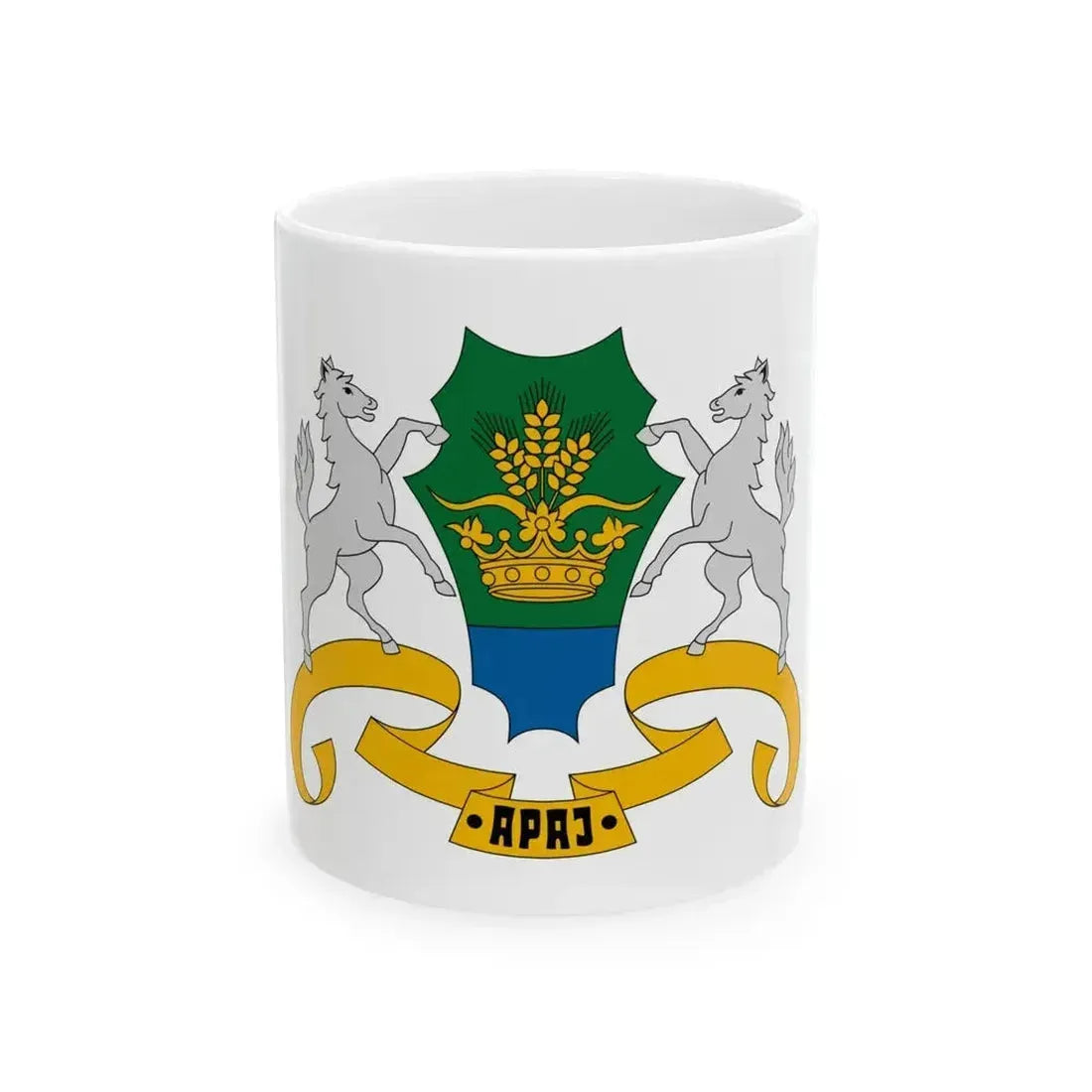 Flag of Apaj (Hungary) White Coffee Mug 11oz - Go Mug Yourself