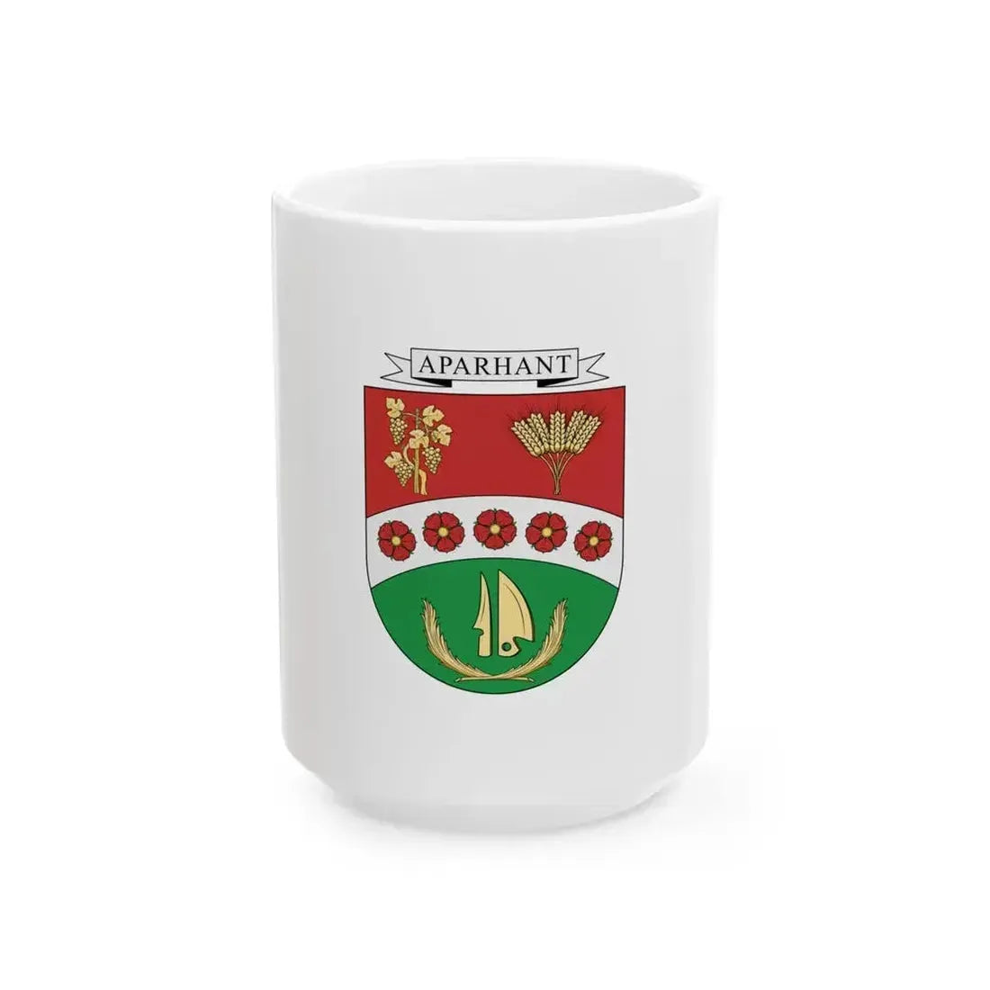 Flag of Aparhant (Hungary) White Coffee Mug 15oz - Go Mug Yourself