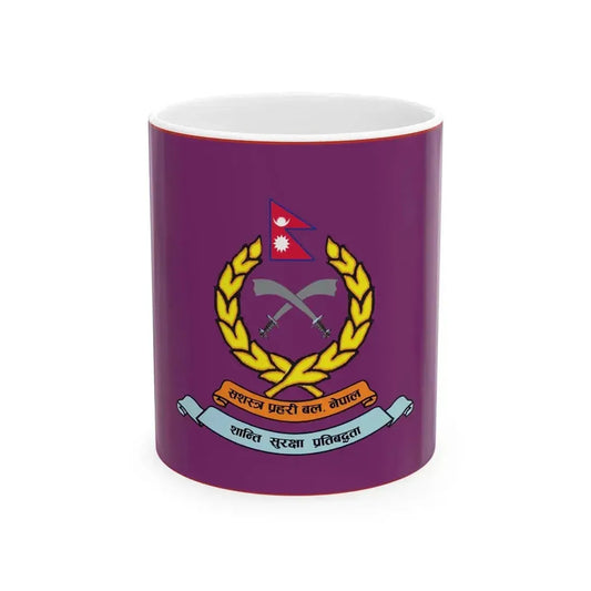 Flag of APF Nepal - No. 3 Gadhimai Brigade (Nepal) White Coffee Mug 11oz - Go Mug Yourself