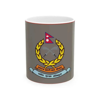 Flag of APF Nepal - No. 9 Pashupatinath Brigade (Nepal) White Coffee Mug 11oz - Go Mug Yourself