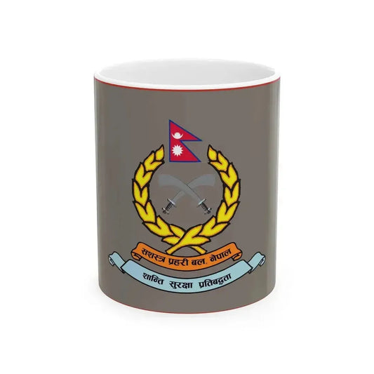 Flag of APF Nepal - No. 9 Pashupatinath Brigade (Nepal) White Coffee Mug 11oz - Go Mug Yourself