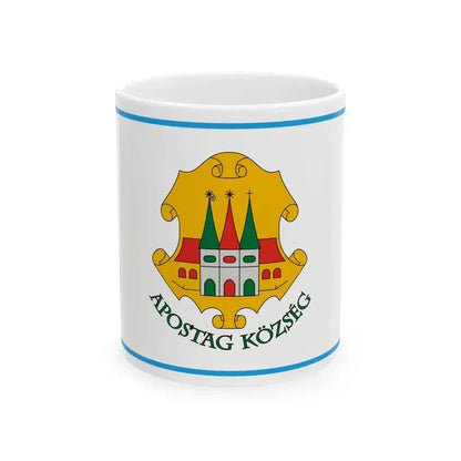 Flag of Apostag (Hungary) White Coffee Mug 11oz - Go Mug Yourself