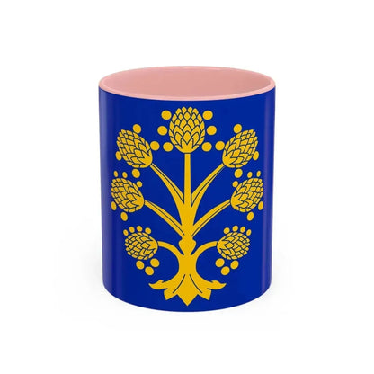Flag of Appleby in Westmorland UK - Accent Coffee Mug 11oz Pink - Go Mug Yourself