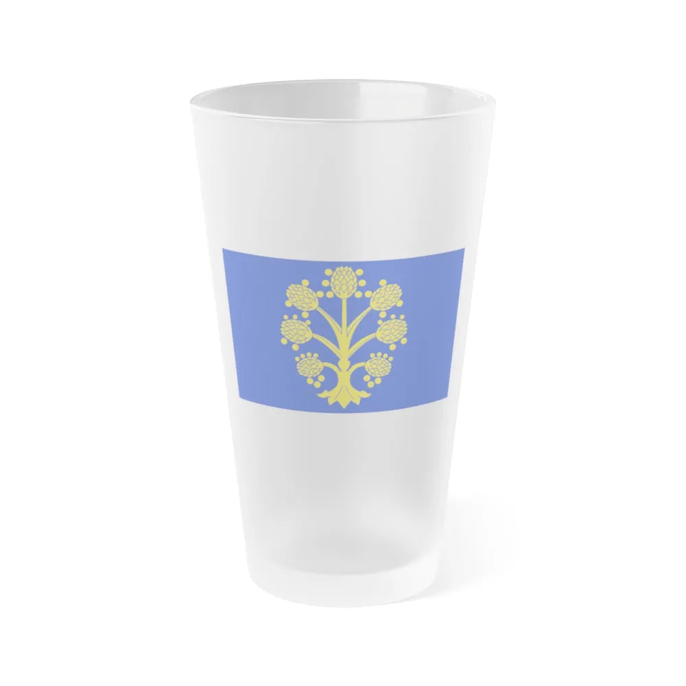 Flag of Appleby in Westmorland UK - Frosted Pint Glass 16oz-16oz-Frosted-Go Mug Yourself