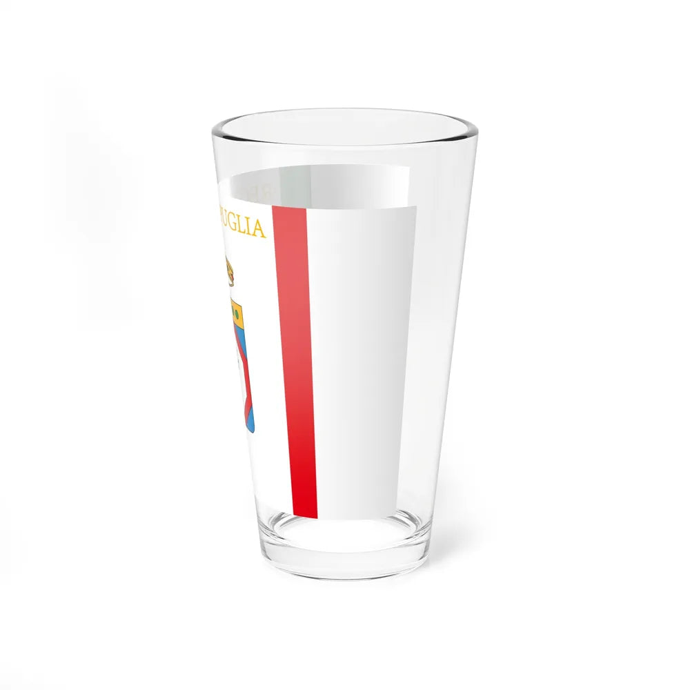 Flag of Apulia Italy - Pint Glass 16oz-Go Mug Yourself