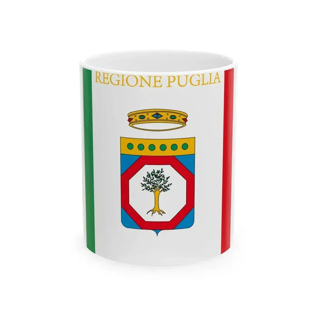 Flag of Apulia (Italy) White Coffee Mug 11oz - Go Mug Yourself