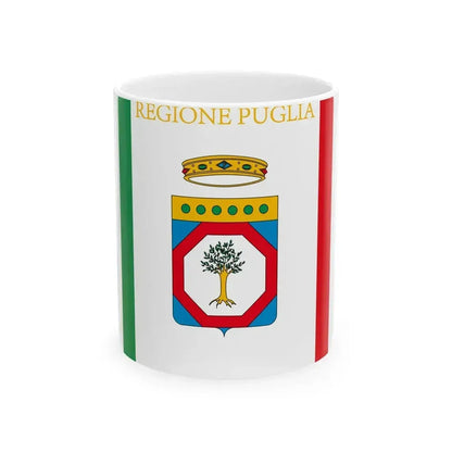 Flag of Apulia (Italy) White Coffee Mug 11oz - Go Mug Yourself