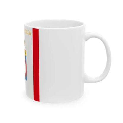 Flag of Apulia Italy - White Coffee Mug - Go Mug Yourself