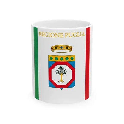Flag of Apulia until 2011 (Italy) White Coffee Mug 11oz - Go Mug Yourself