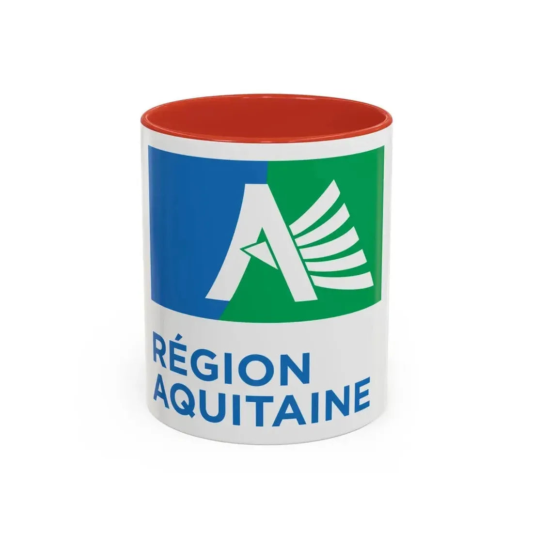 Flag of Aquitaine France 2 - Accent Coffee Mug 11oz Red - Go Mug Yourself