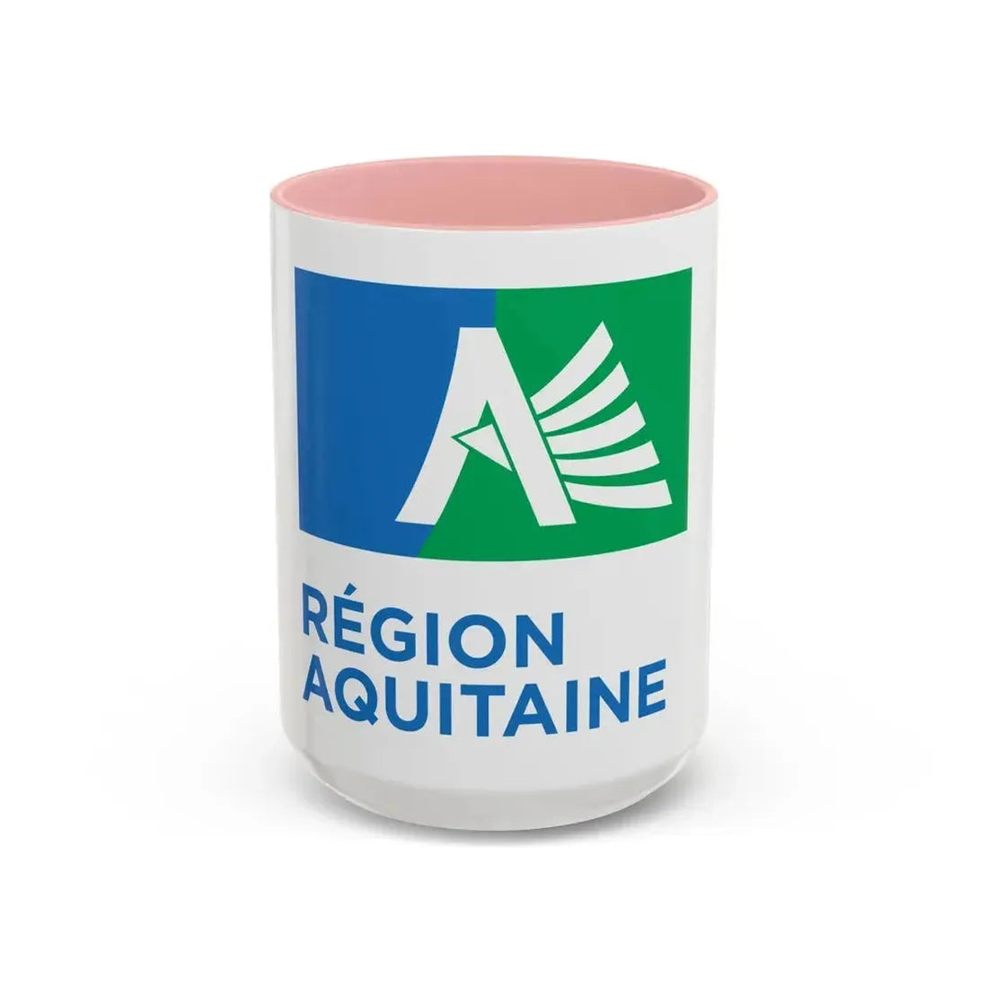 Flag of Aquitaine France 2 - Accent Coffee Mug 15oz Pink - Go Mug Yourself