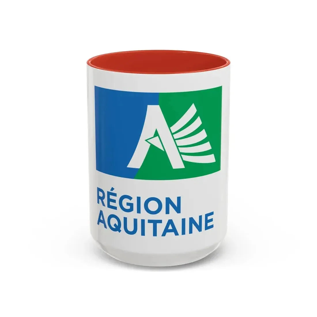 Flag of Aquitaine France 2 - Accent Coffee Mug 15oz Red - Go Mug Yourself