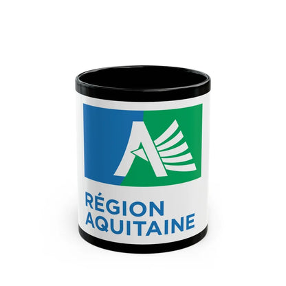 Flag of Aquitaine France 2 - Black Coffee Mug-11oz-Go Mug Yourself