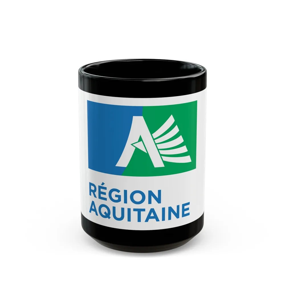 Flag of Aquitaine France 2 - Black Coffee Mug-15oz-Go Mug Yourself