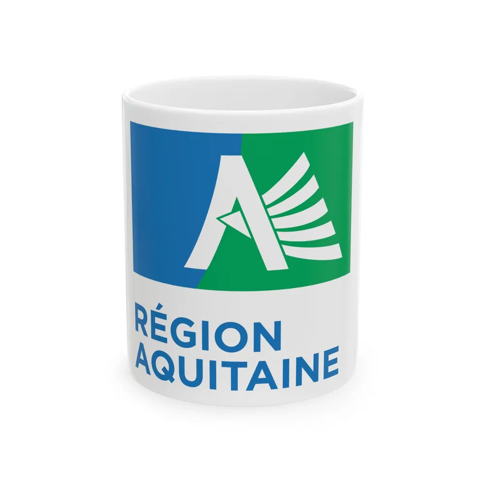 Flag of Aquitaine France 2 - White Coffee Mug-11oz-Go Mug Yourself