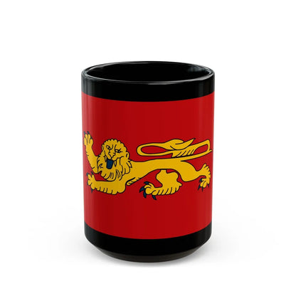 Flag of Aquitaine France - Black Coffee Mug-15oz-Go Mug Yourself