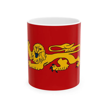 Flag of Aquitaine France - White Coffee Mug-11oz-Go Mug Yourself