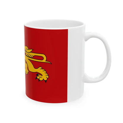 Flag of Aquitaine France - White Coffee Mug-Go Mug Yourself