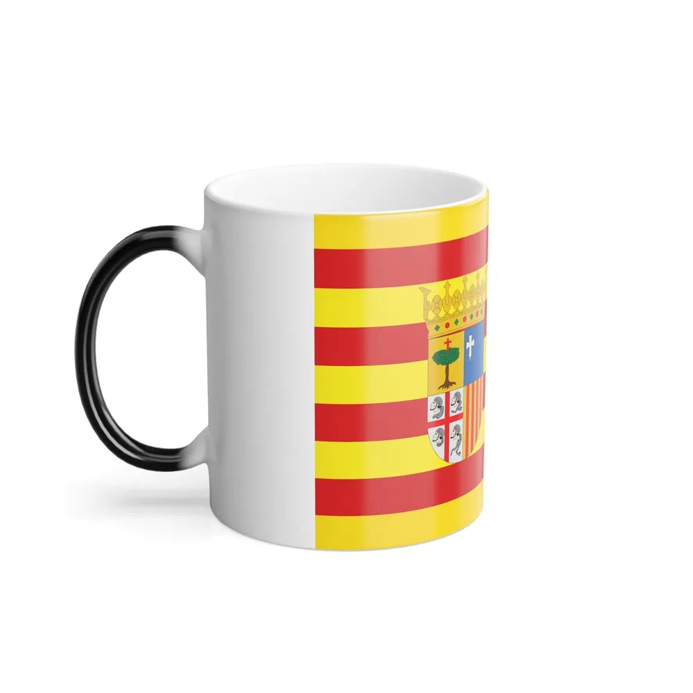 Flag of Aragon Spain - Color Changing Coffee Mug-Go Mug Yourself