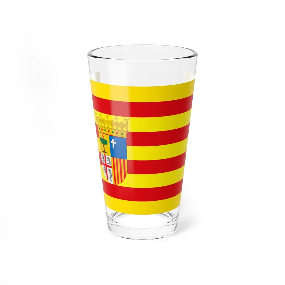 Flag of Aragon Spain - Pint Glass 16oz-16oz-Go Mug Yourself