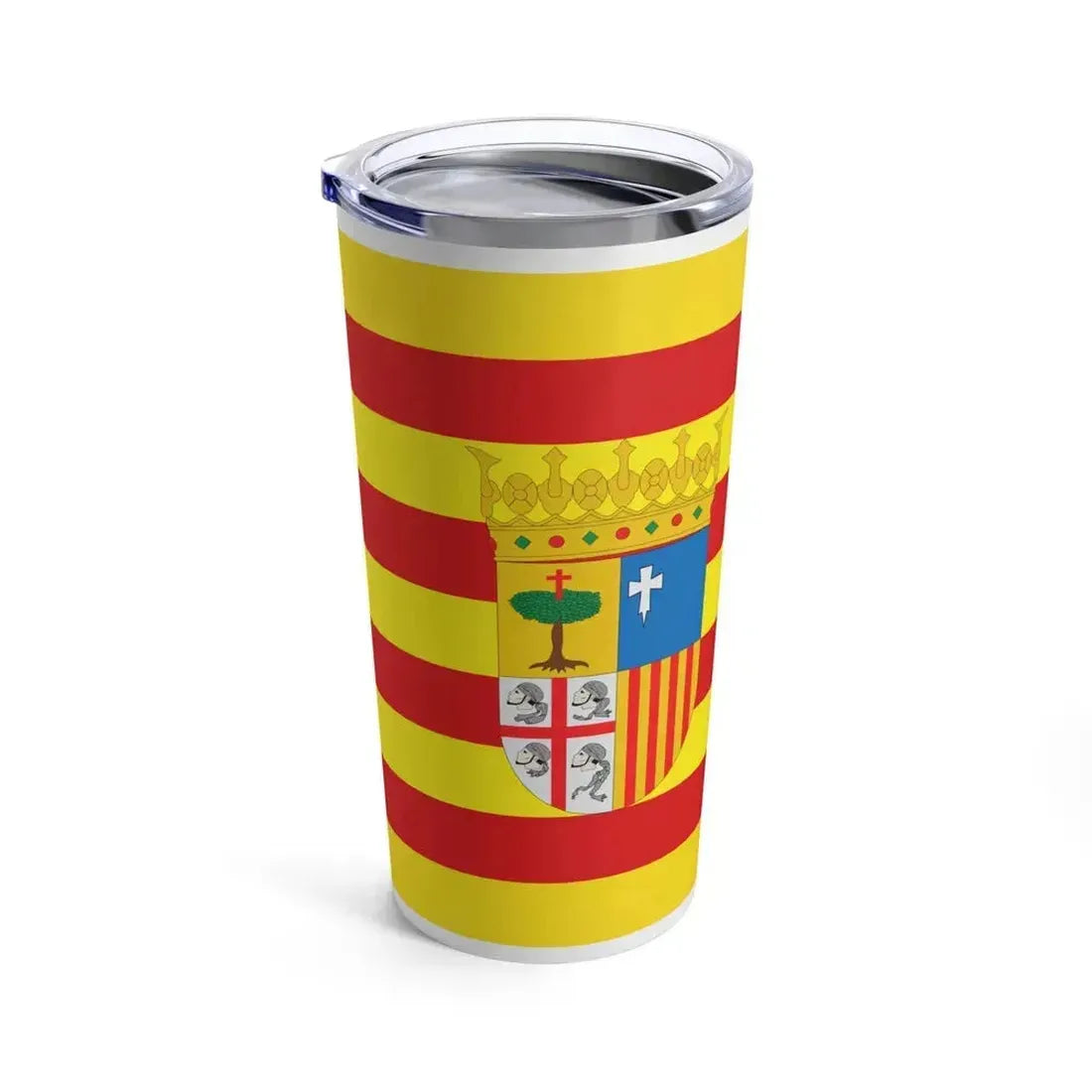 Flag of Aragon Spain - Tumbler 20oz - Go Mug Yourself