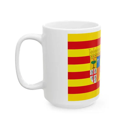 Flag of Aragon Spain - White Coffee Mug - Go Mug Yourself